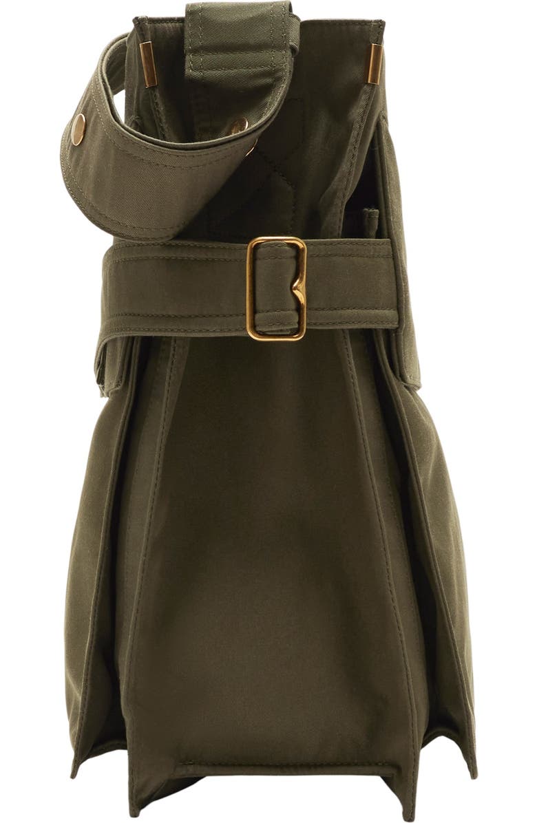 Burberry Medium Trench Tote, Alternate, color, Military
