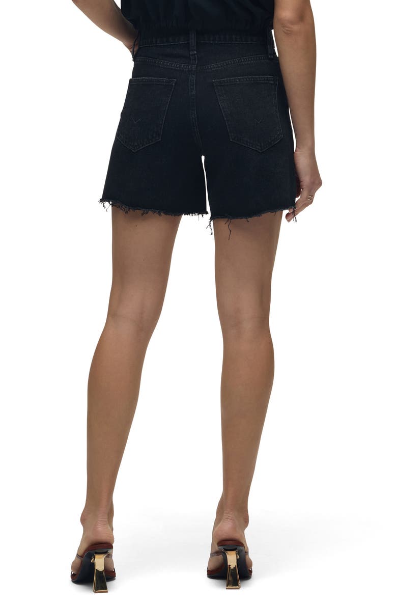 Hudson Jeans Devon High Waist Cutoff Denim Shorts, Alternate, color, Destructed Black