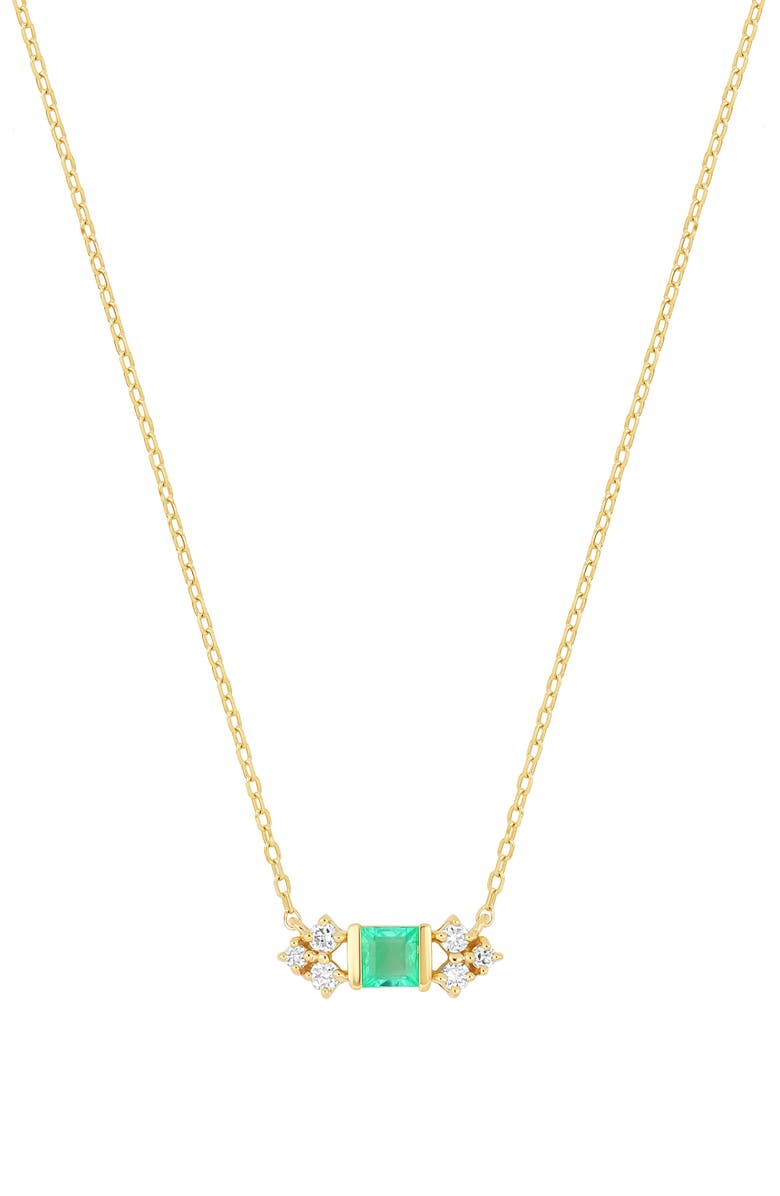 Bony Levy El Mar Emerald & Diamond Pendant Necklace, Main, color, 18K Yellow Gold