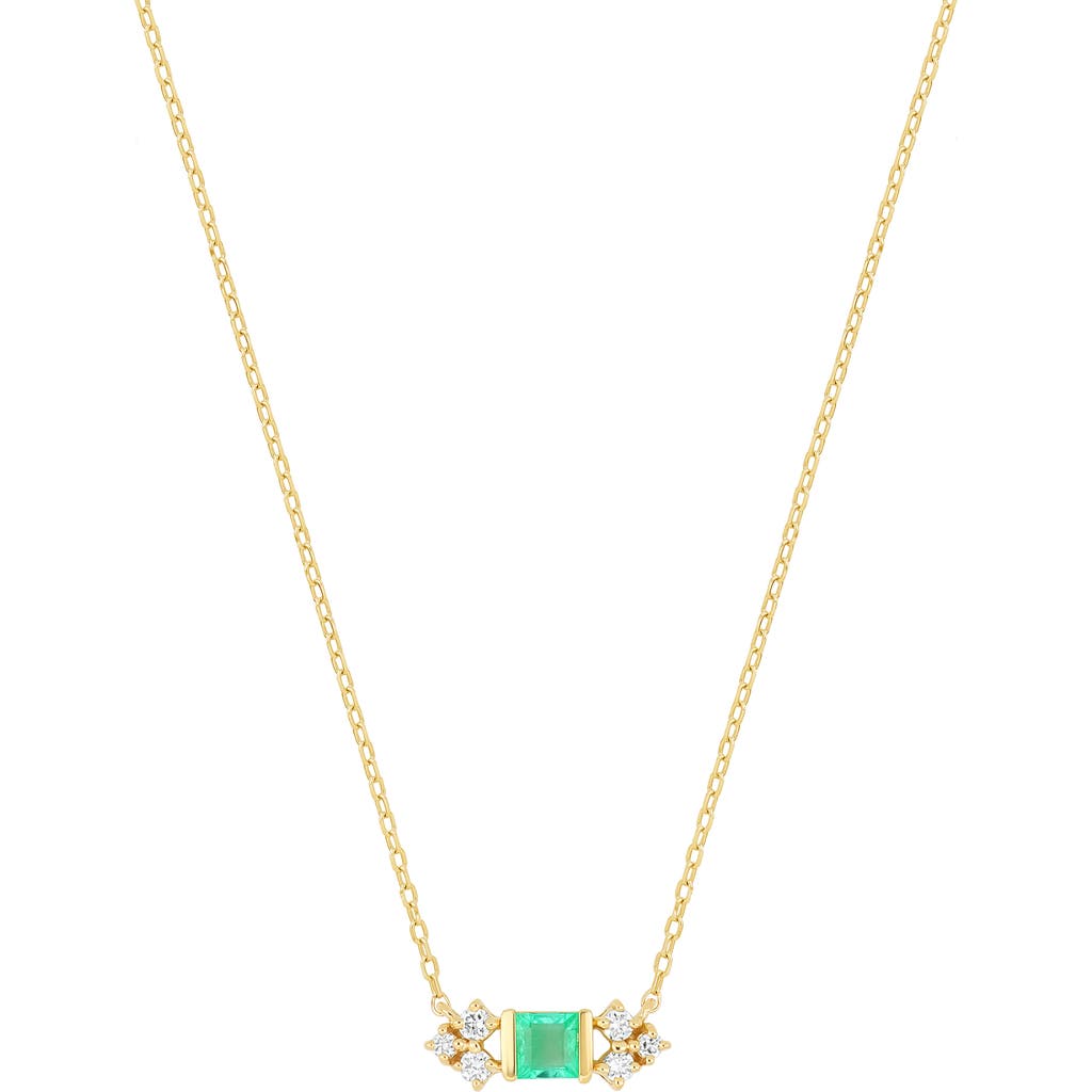 Bony Levy El Mar Emerald & Diamond Pendant Necklace In 18k Yellow Gold