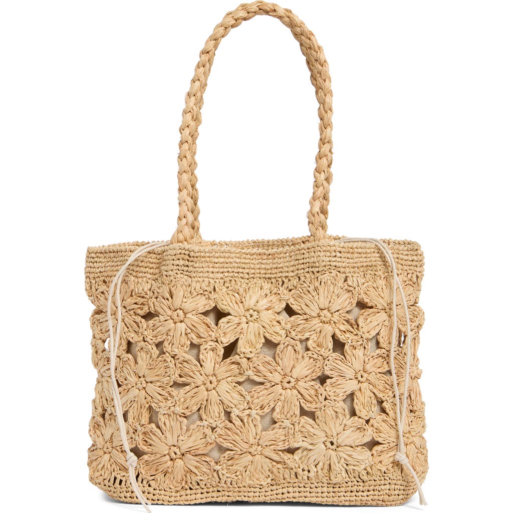 URBAN EXPRESSIONS Raffia Tote in Cream at Nordstrom Rack