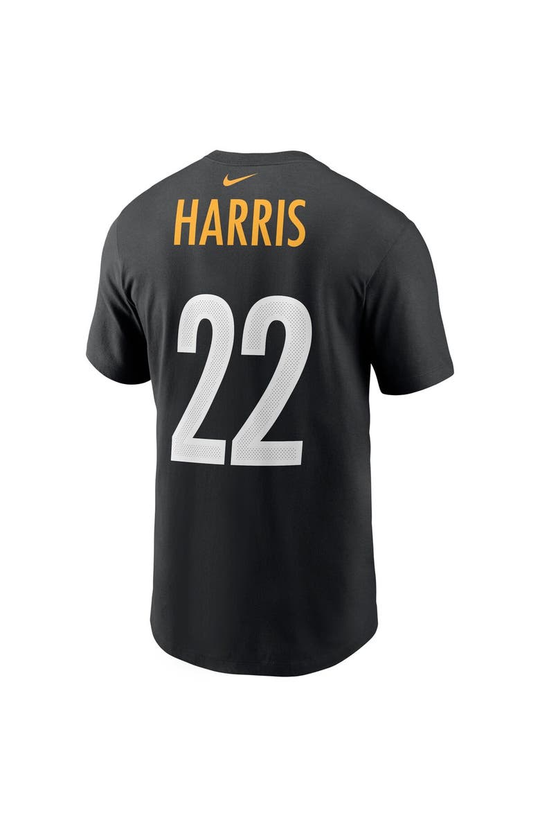 Nike Men's Nike Najee Harris Black Pittsburgh Steelers Player Name & Number T-Shirt, Alternate, color, 