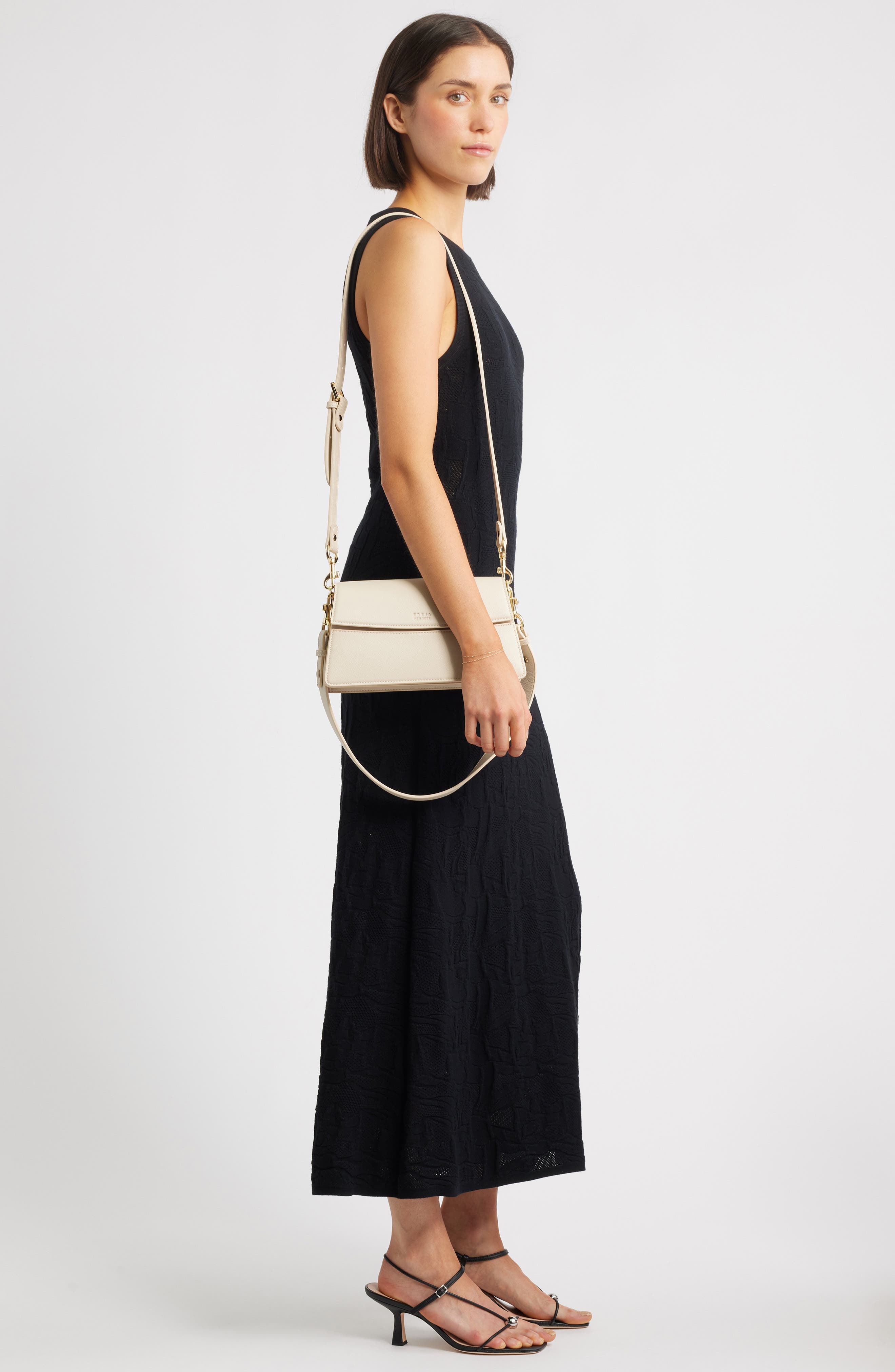 Freja New York Mini Faux Leather Shoulder Bag, Alternate, color, 