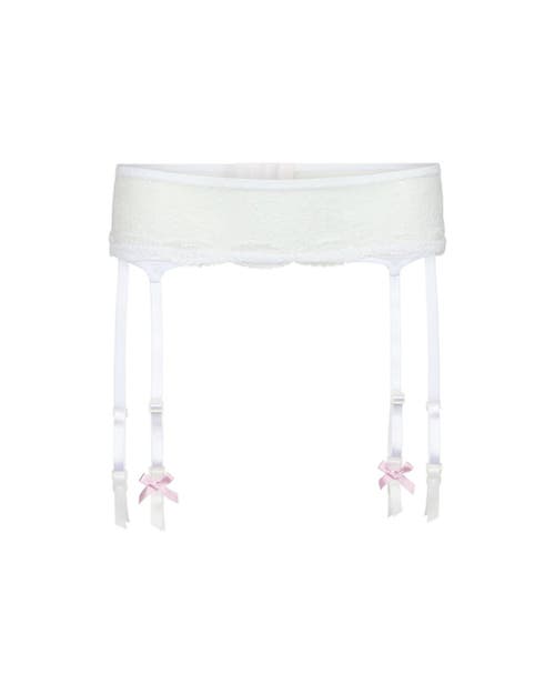 Shop Adore Me Anabella Garter Belt Lingerie In White