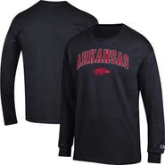 Champion Men's Champion  Black Arkansas Razorbacks Arch Over Logo Long Sleeve T-Shirt