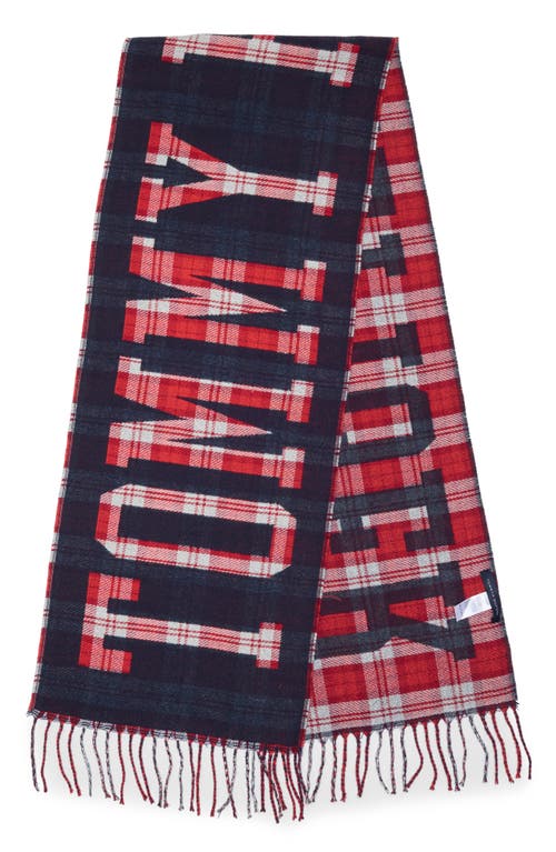 TOMMY HILFIGER TOMMY HILFIGER YARN DYED PLAID LOGO SCARF