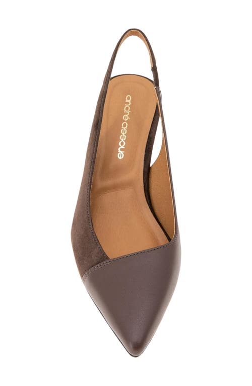 Andre Assous André Assous Laina Slingback Wedge Pump In Brown