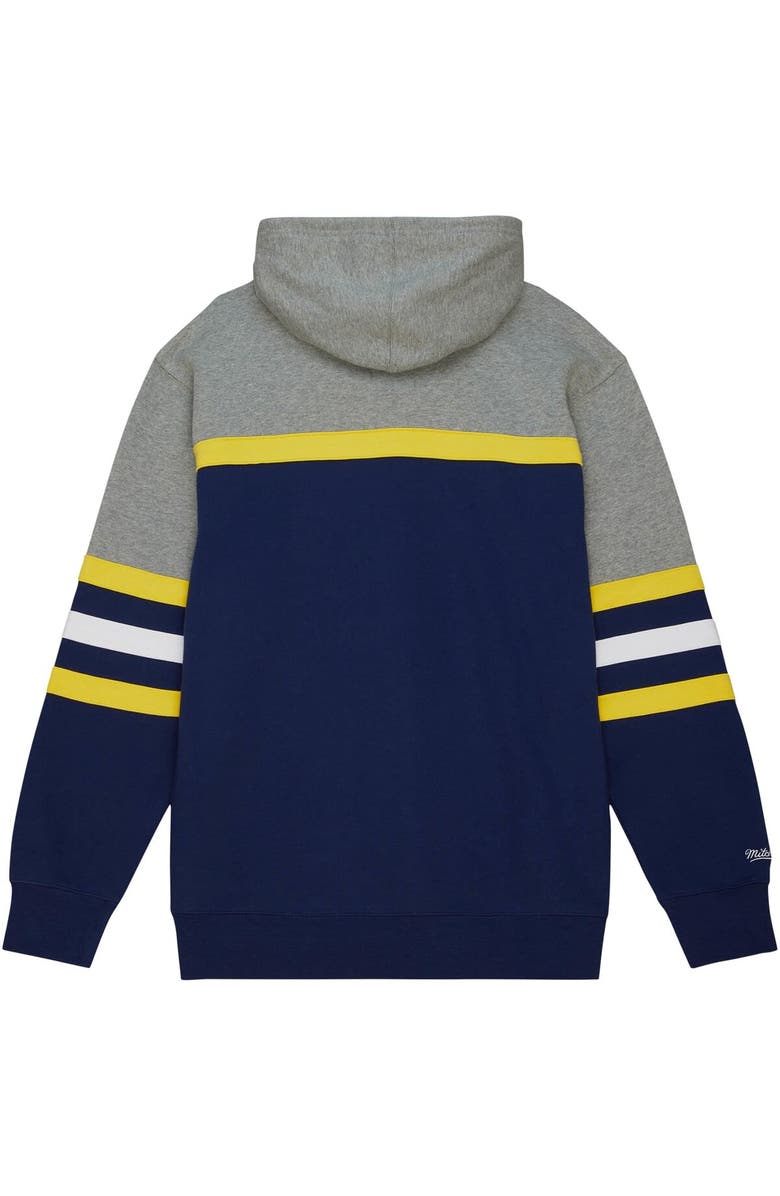 Mitchell & Ness Men's Mitchell & Ness Navy Michigan Wolverines Head Coach Pullover Hoodie, Alternate, color, Navy
