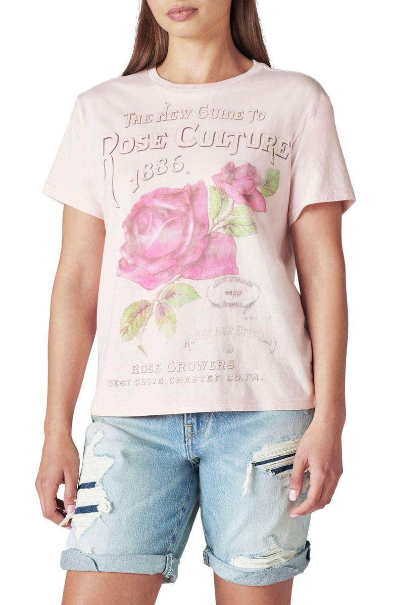 Lucky Brand Rose Graphic Tee, Main, color,