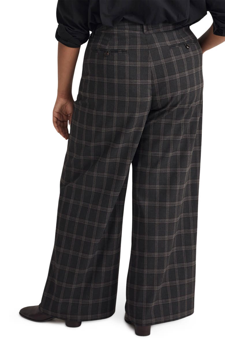 Madewell The Harlow Plaid Wide Leg Pants, Alternate, color,
