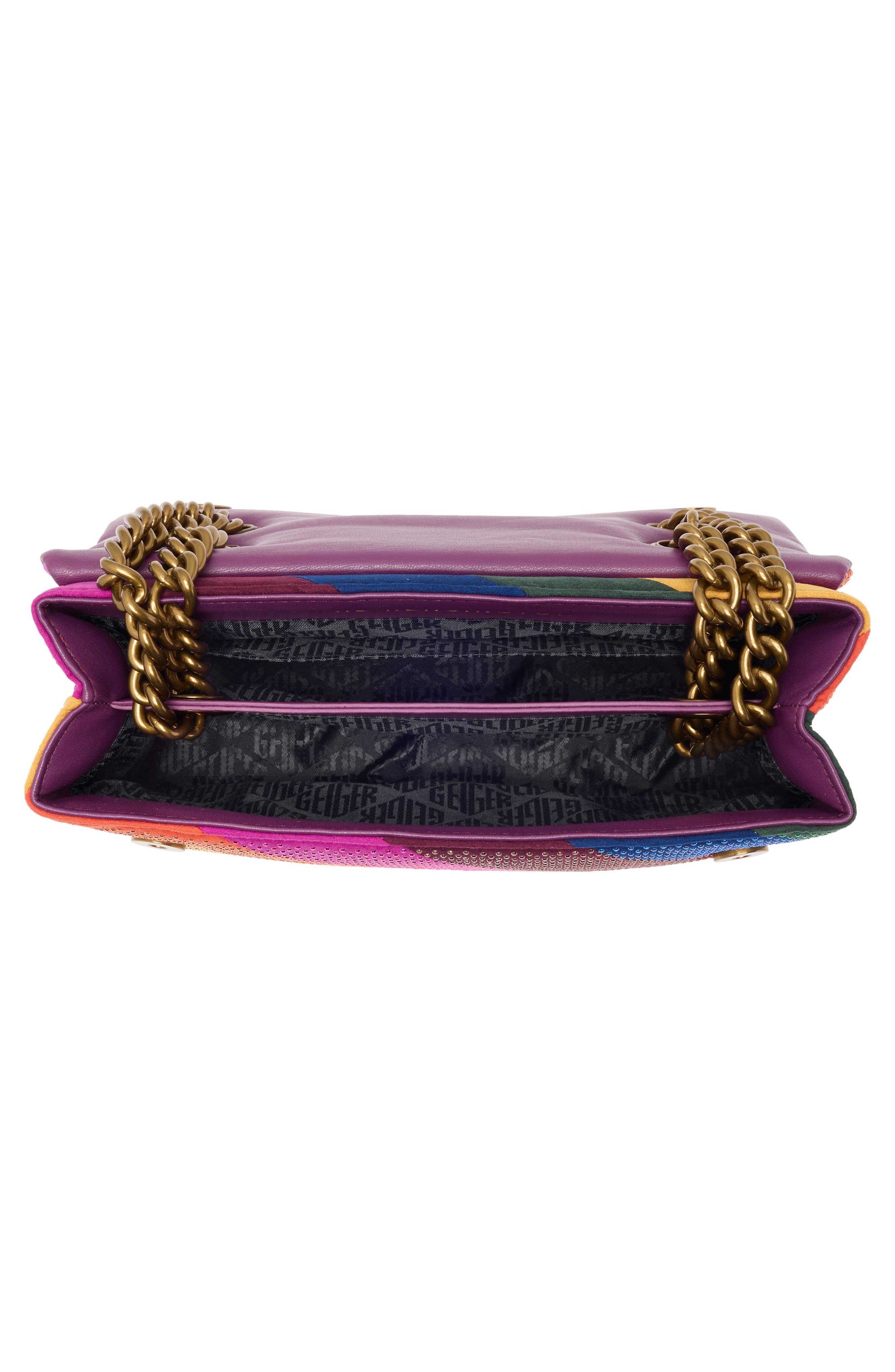 Kurt Geiger London Kensington Stripe Convertible Shoulder Bag, Alternate, color, 