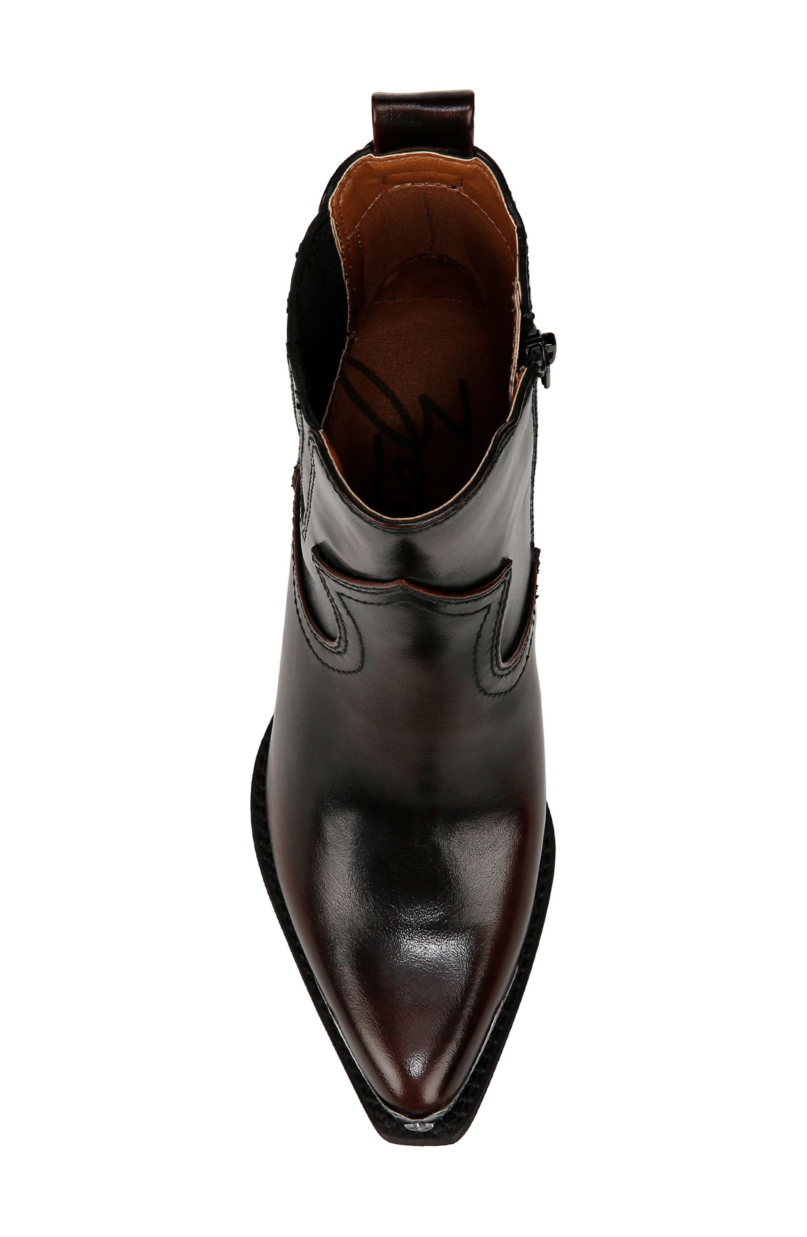 Zodiac Raylin Western Boot, Alternate, color, Mahogany/ Black