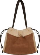 Strathberry Midi Suede & Genuine Shearling Handbag