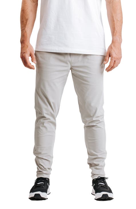 Men s White Joggers Sweatpants