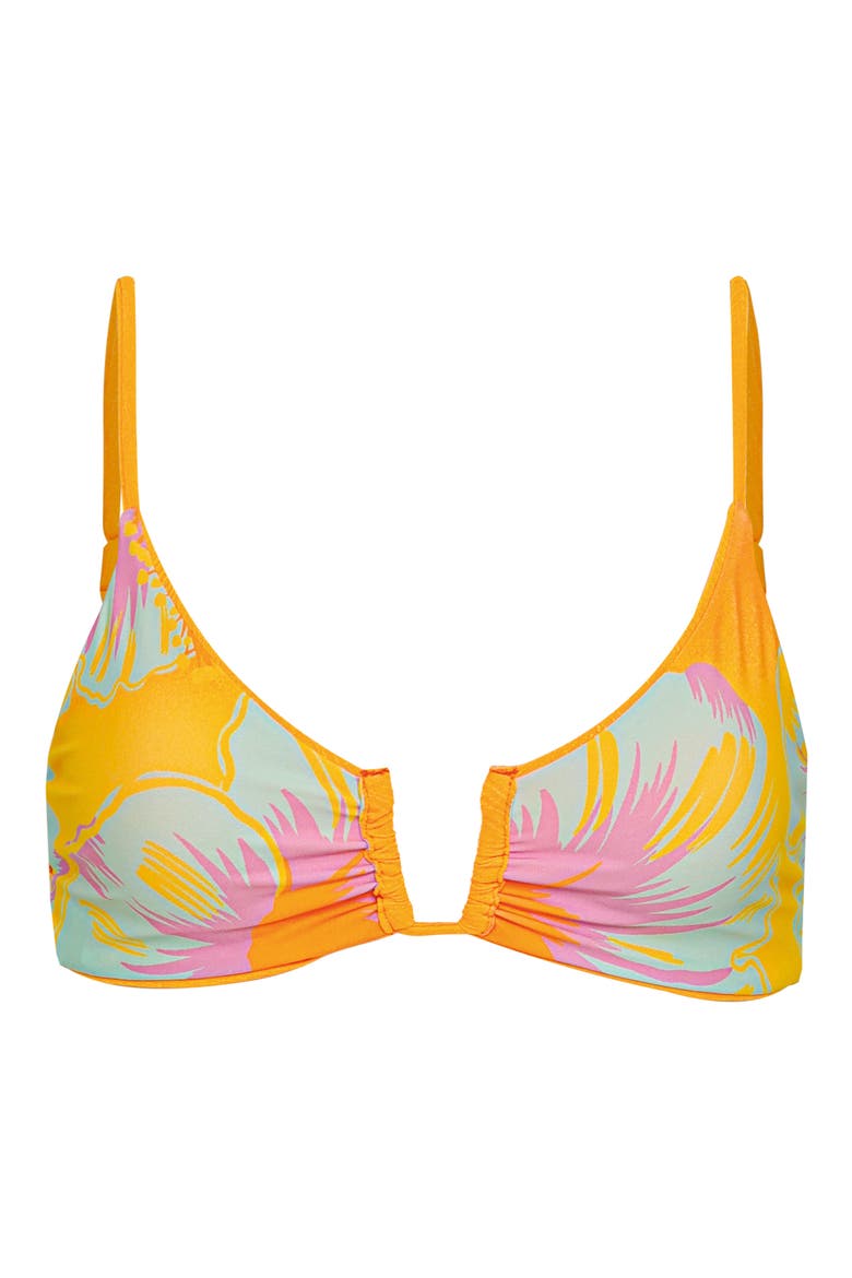 Bia Zesty Orange Reversible Bikini Top, Alternate, color, BRIGHT ORANGE