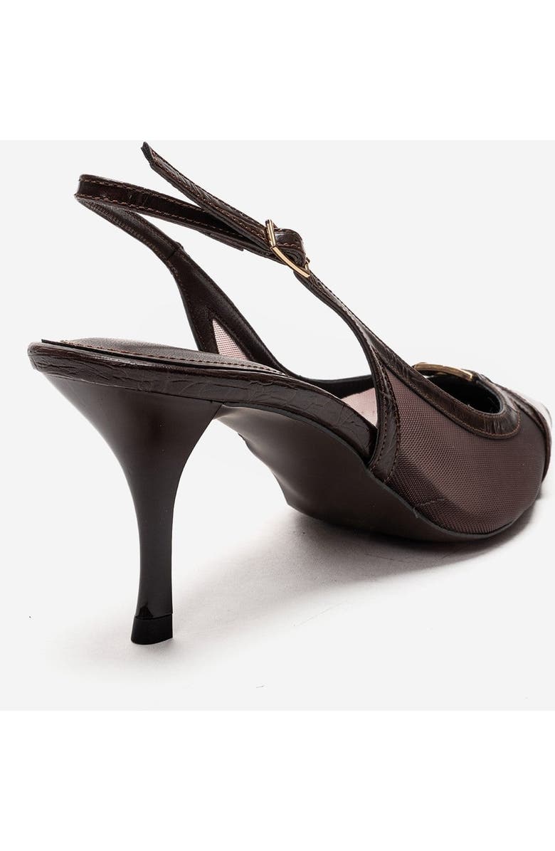 Prologue Shoes Orella Stiletto Mesh Pump, Alternate, color, Brown Print