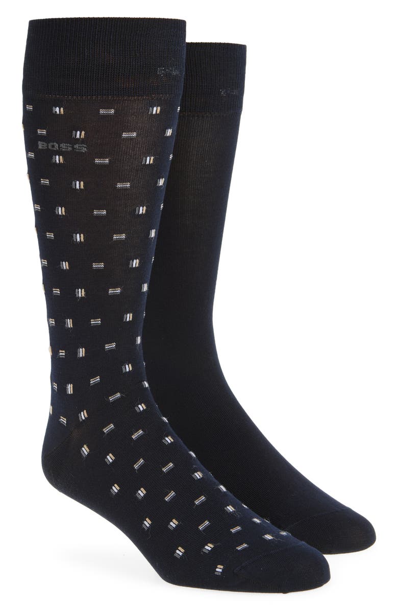 BOSS Assorted 2-Pack Dress Socks, Main, color,