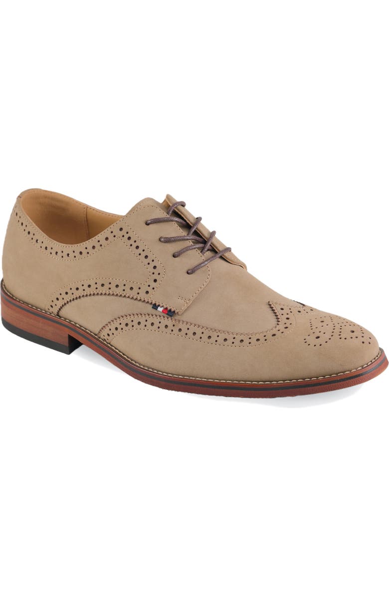 Tommy Hilfiger <p>Buford Wingtip Derby (Men)</p>, Main, color, Taupe