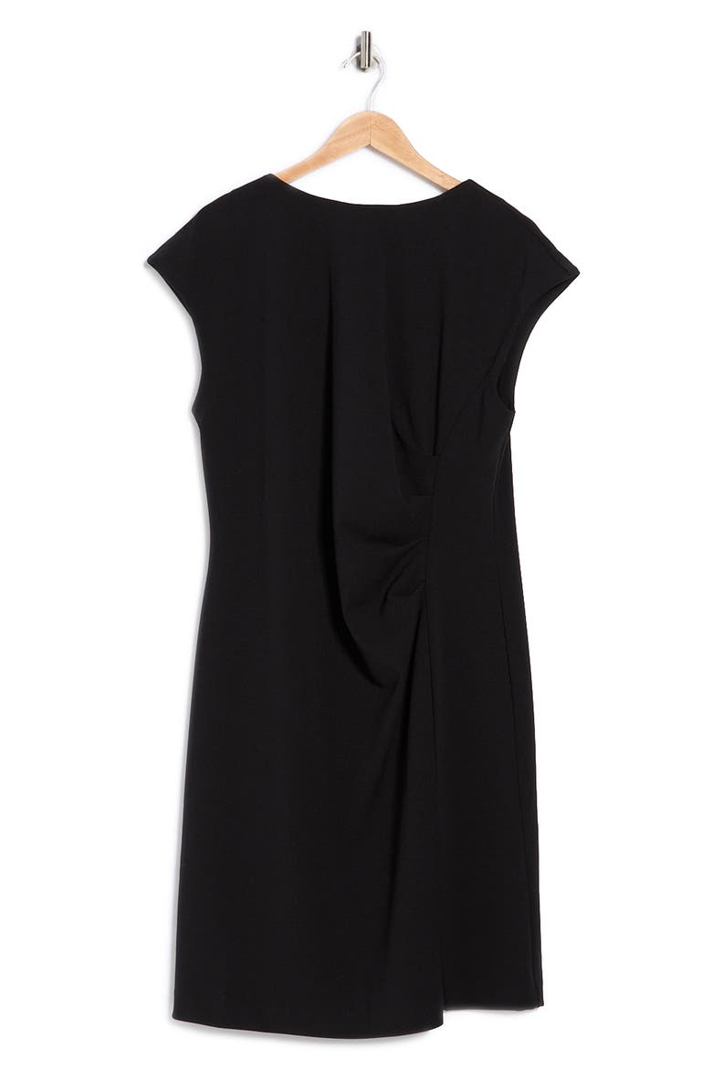 Pleat Waist Knit Dress, Alternate, color, BLACK