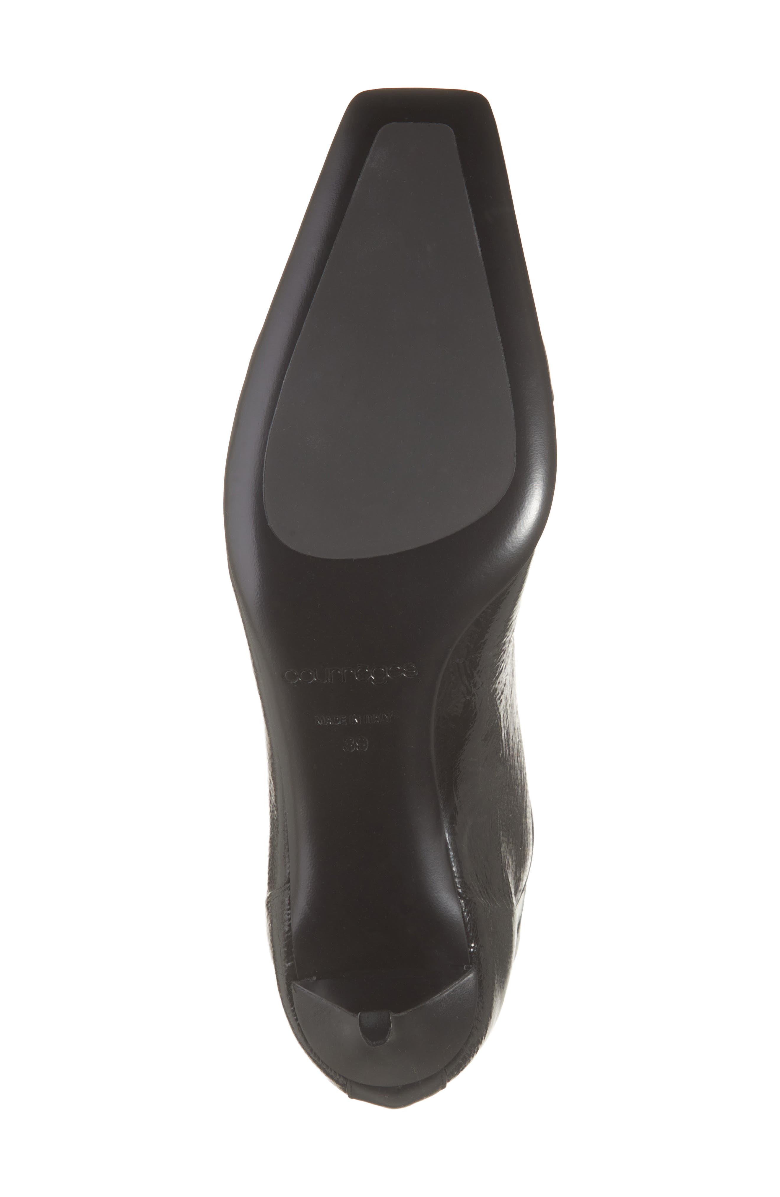 Vinyl Toe Cap Ankle Boot, Alternate, color, BLACK/ BLACK