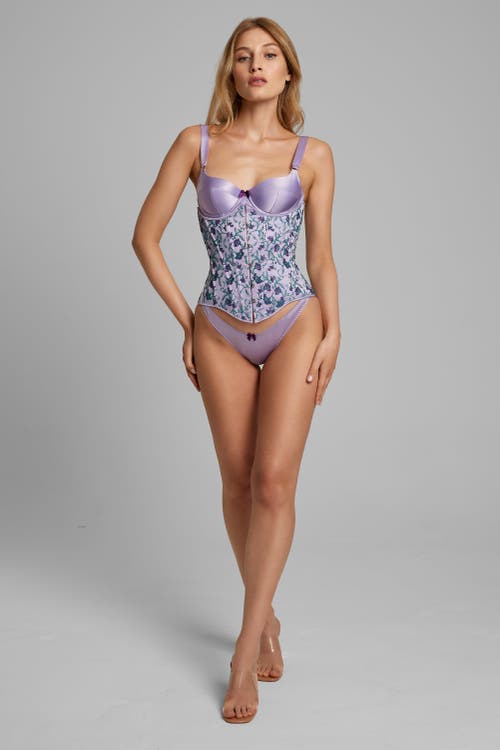 Scarlett Gasque The Wisteria Silk Waspie In Multi