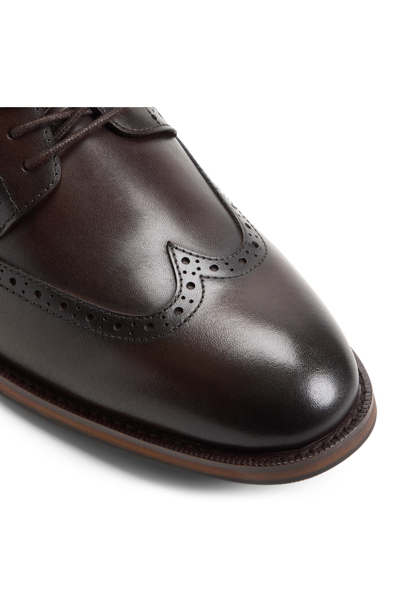ALDO Harington Wingtip Derby, Alternate, color, Dark Brown