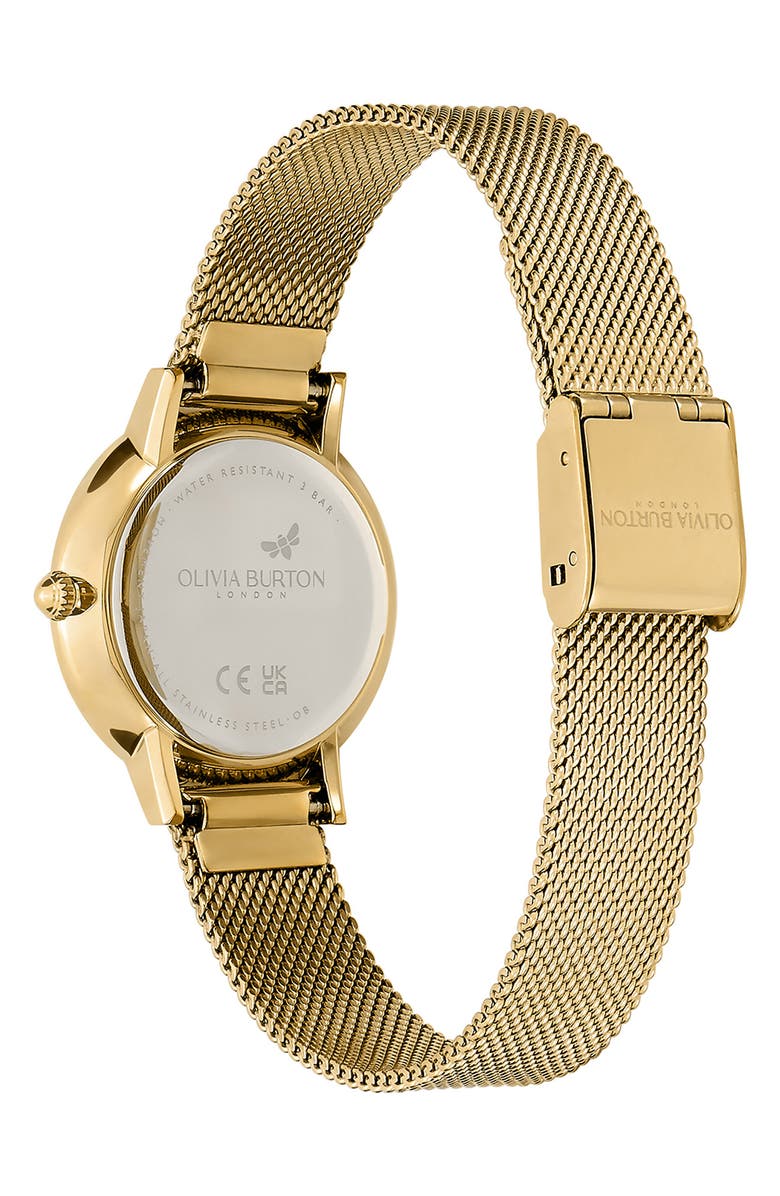 Olivia Burton Signature Butterfly Mesh Strap Watch, 28mm  display picture 2