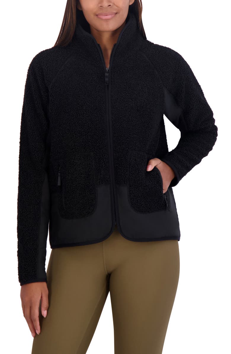 SAGE COLLECTIVE Faux Shearling City Cropped Jacket, Alternate, color, 