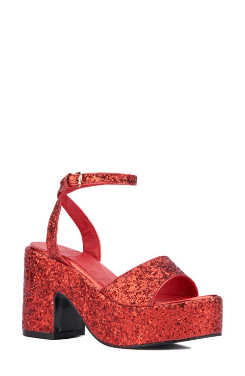 Capricorn Glitter Platform Sandal (Women)