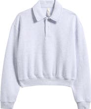 SKIMS Cotton Fleece Blend Polo Sweatshirt