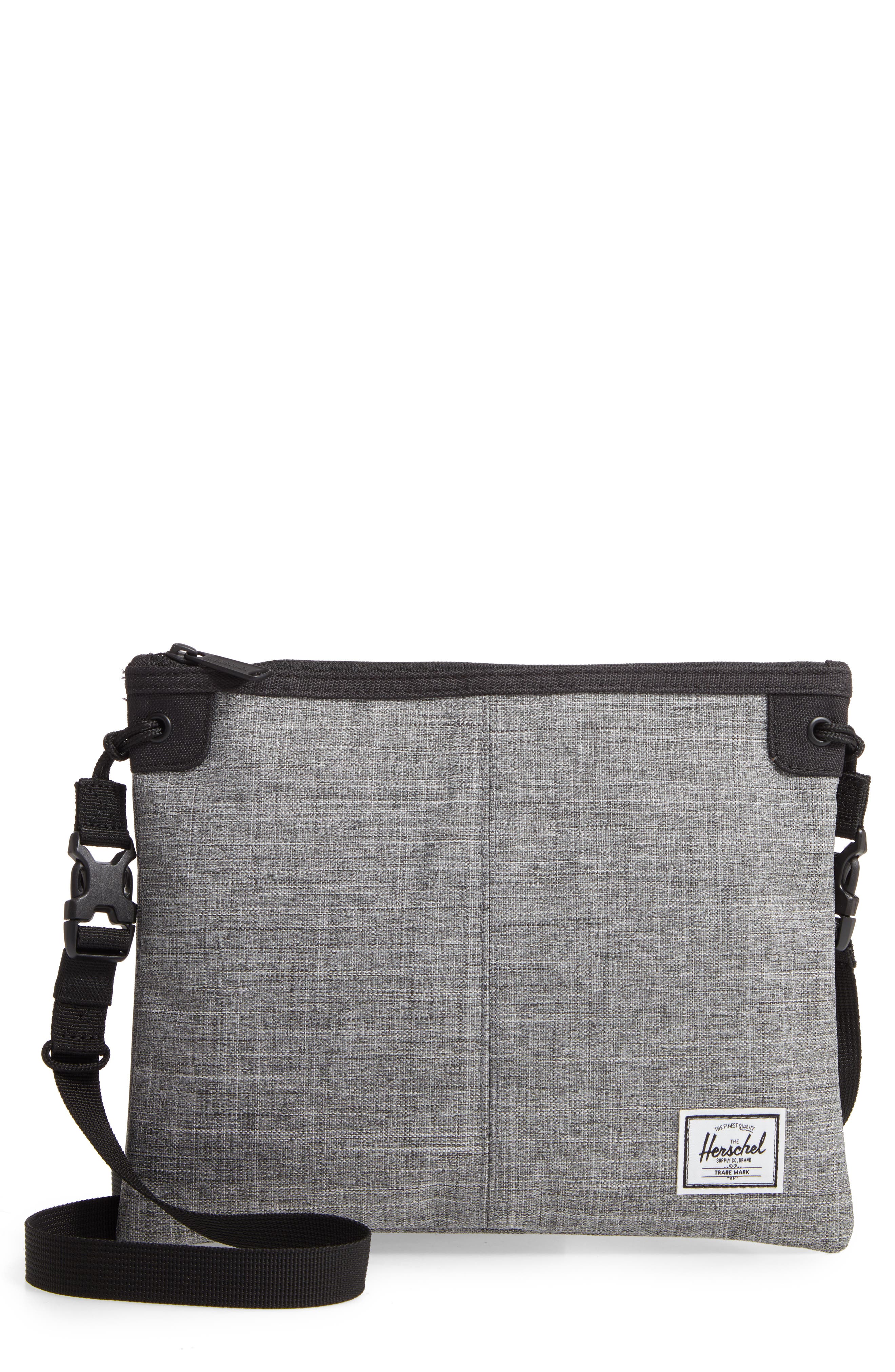 Alder Pouch Crossbody, Main, color, RAVEN CROSSHATCH