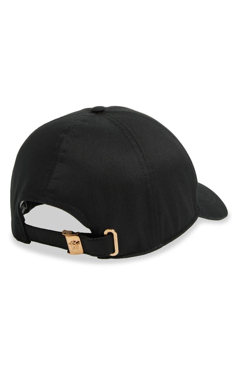 Versace Medusa Biggie Cotton Drill Adjustable Baseball Cap, Alternate, color, Black