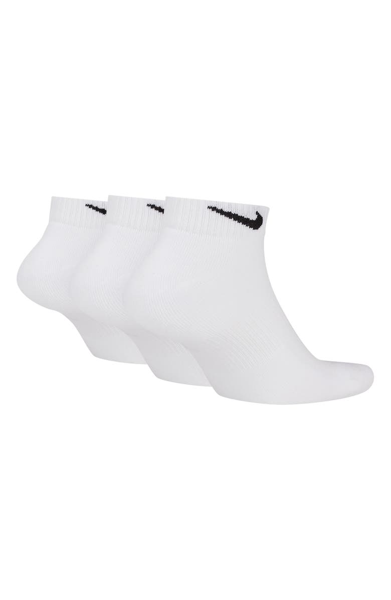 Nike Kids' 3-Pack Cushioned Ankle Socks, Alternate, color, White/ Black