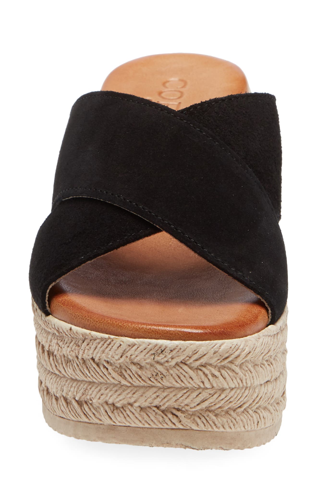 Cordani Bella Espadrille Wedge Sandal, Alternate, color, Black Suede