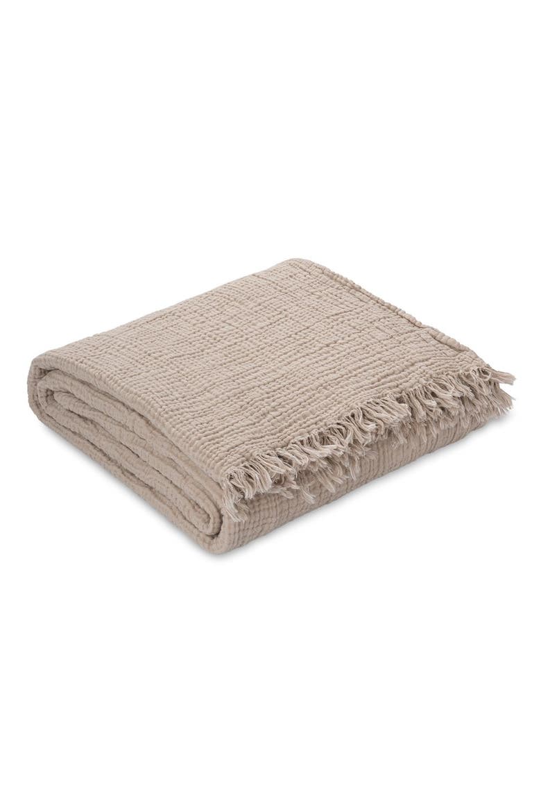 Soho Supersoft 4-Layer Cotton Gauze Throw, Alternate, color, Sand