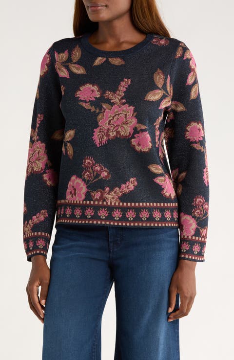 Floral Crewneck Sweater (Regular & Petite)