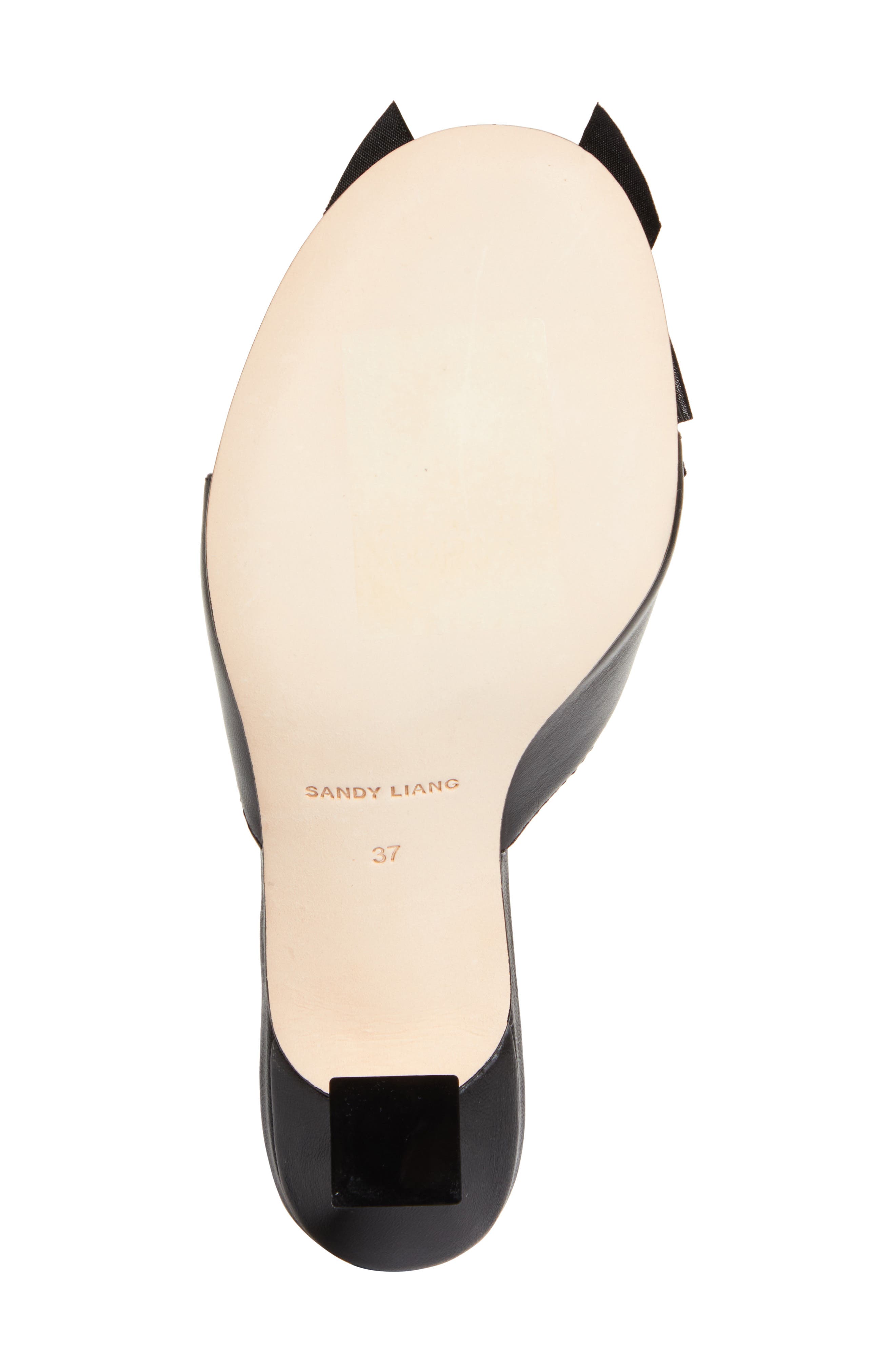 Sandy Liang Celebration Slide Sandal, Alternate, color, Black