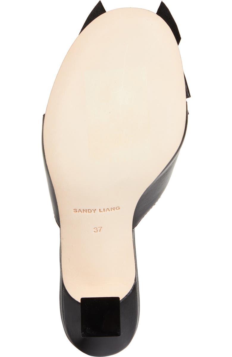 Sandy Liang Celebration Slide Sandal, Alternate, color, Black