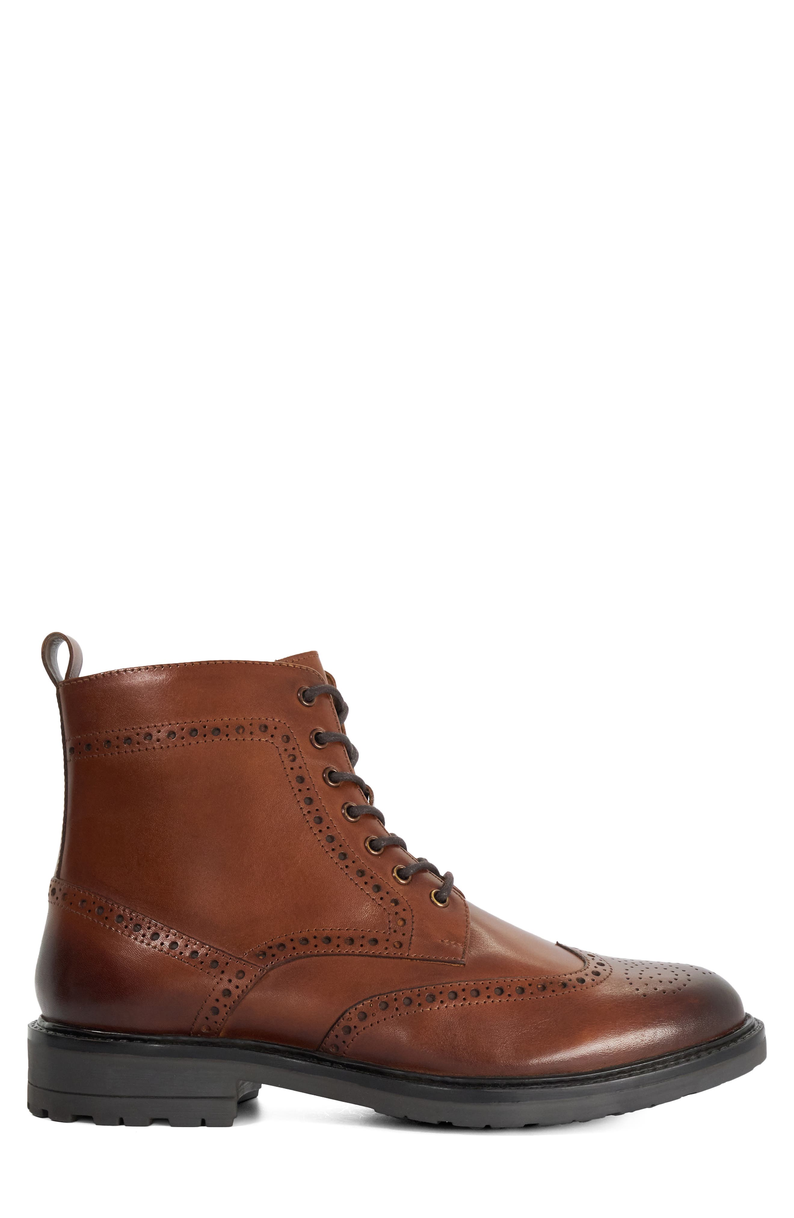 Mattially Wingtip Leather Boot, Alternate, color, TAN