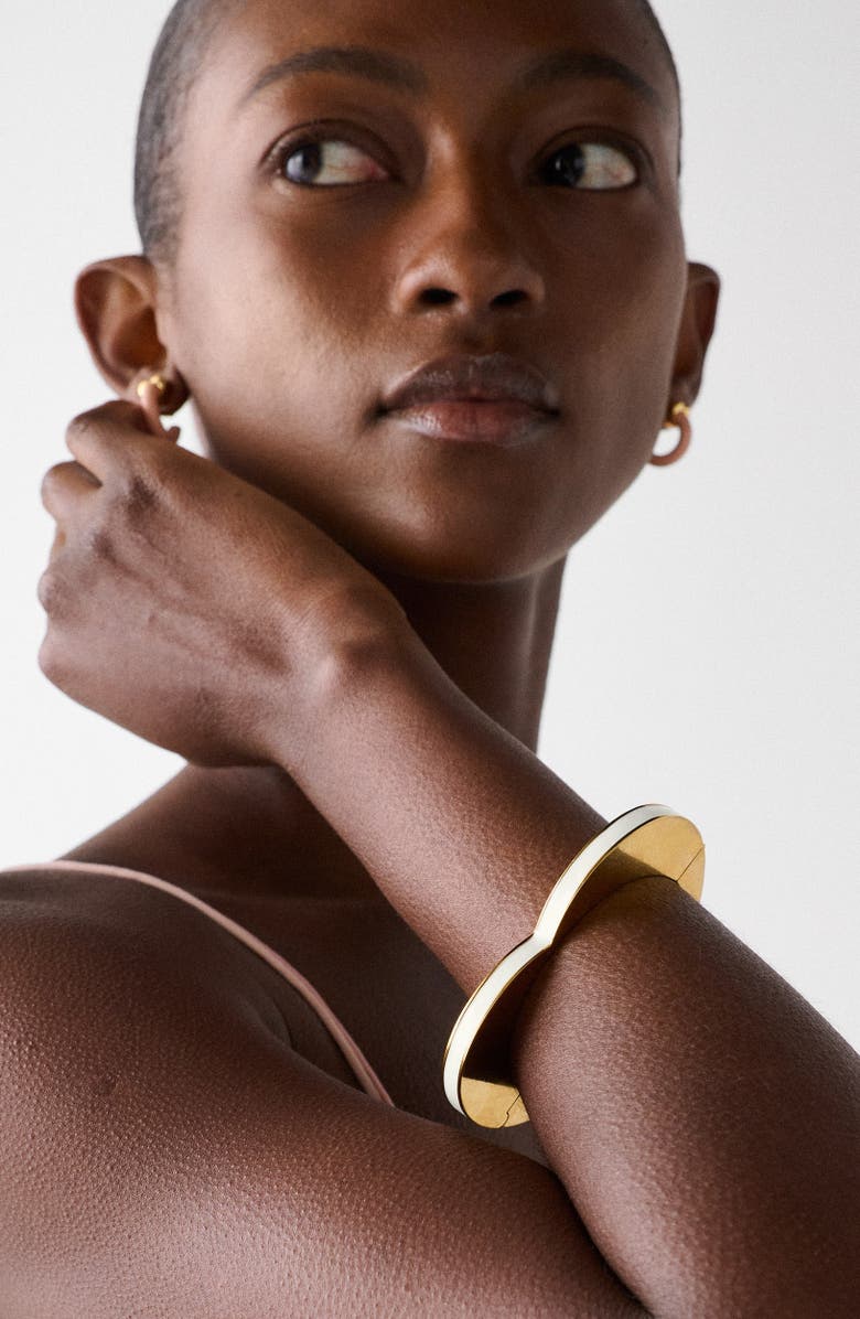 Kate Spade New York heart bangle bracelet, Alternate, color, White.