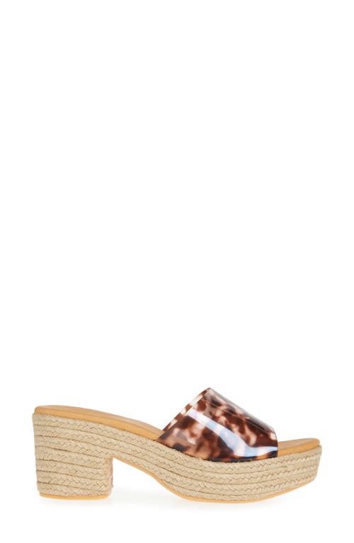 Chocolat Blu Vinna Platform Slide Sandal In Leopard Vinyl