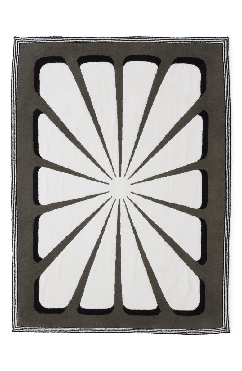 Barefoot Dreams<sup>®</sup> Floral Sunburst CozyChic<sup>®</sup> Throw Blanket, Alternate, color, Khaki Green Multi