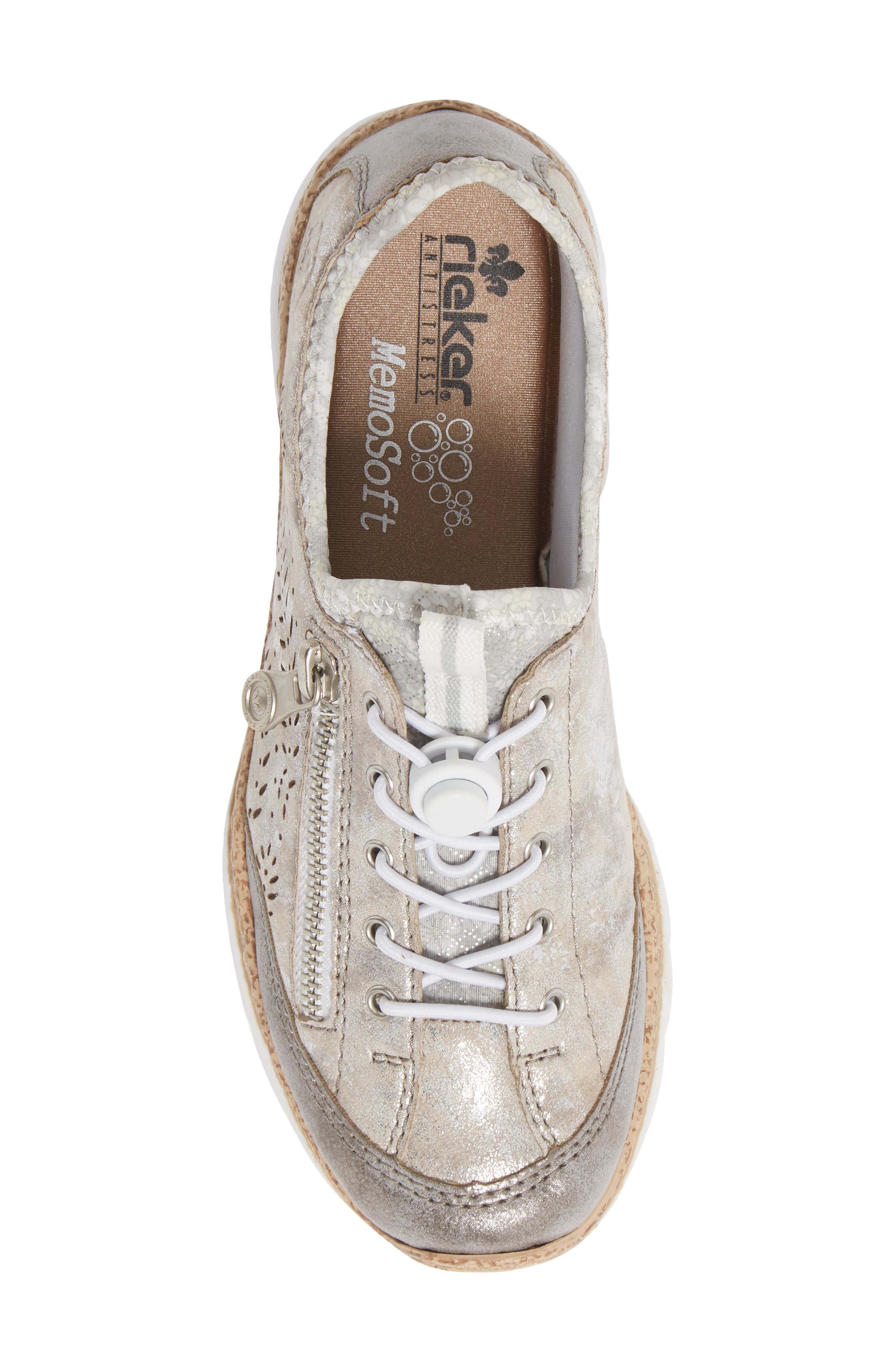 Rieker Antistress Nikita K6 Sneaker, Alternate, color, Grey Silver Rose Metallic