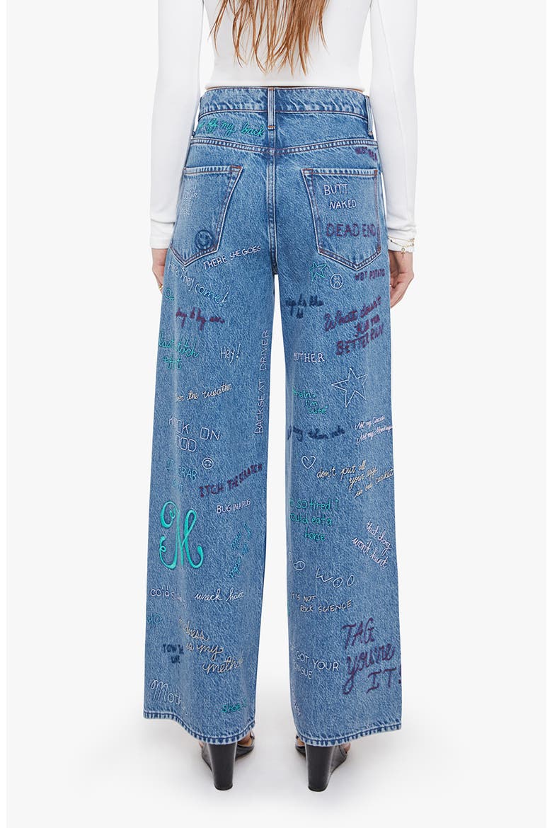 The Mid Rise Double Dip Nerdy Flare Jeans, Alternate, color, ALPHABET SOUP