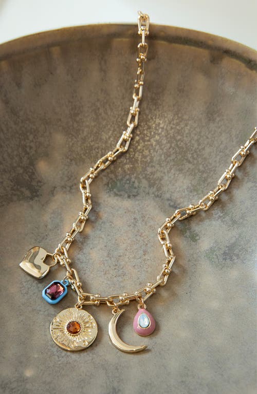 Marlyn Schiff Charm Pendant Necklace In Gold