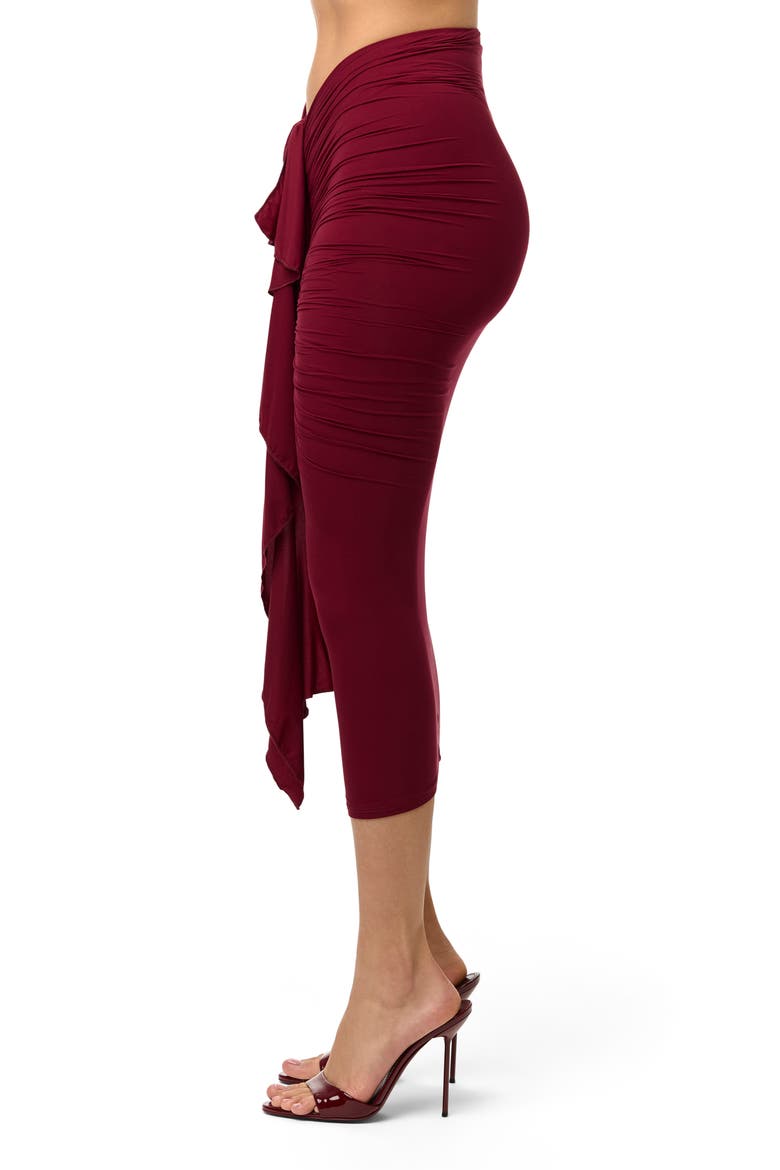 Ruffle Midi Skirt, Alternate, color, SANGRIA