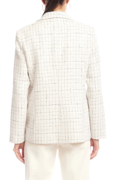 Karen Kane Check Tweed Blazer In Neutral