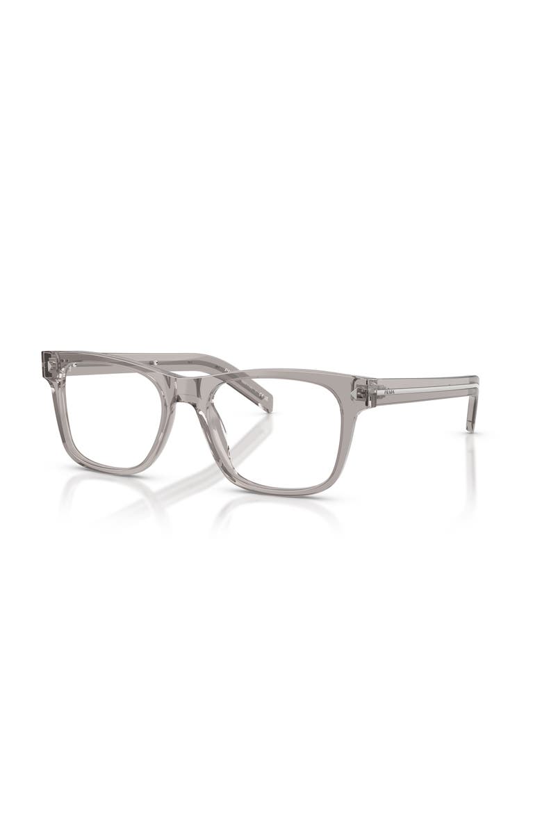 Prada 54mm Rectangle optical glasses, Main, color, Grey