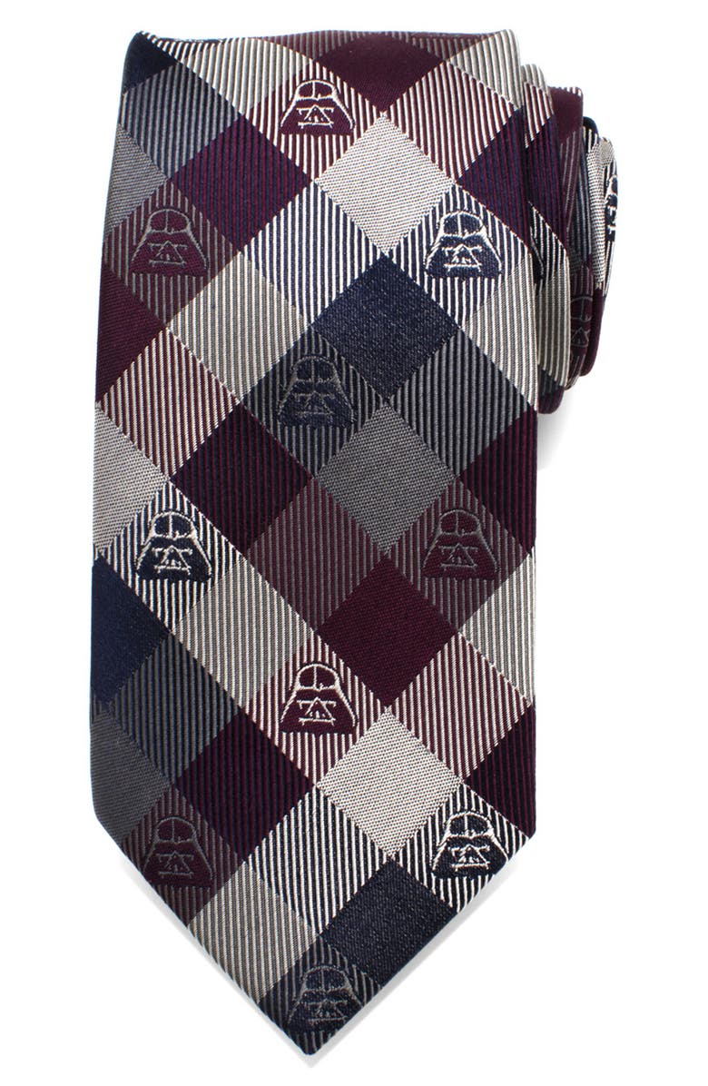 Cufflinks, Inc. Star Wars<sup>™</sup> - Darth Vader Plaid Silk Tie, Main, color, Purple