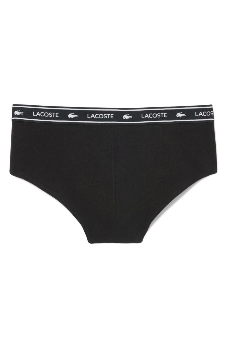 Lacoste Stretch Cotton Briefs, Alternate, color, Black
